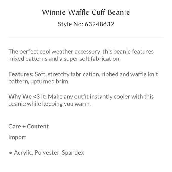 Free People Winnie waffle cuff beanie - Picture 2 of 6